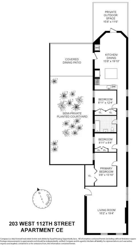 203 W 112th St #CE, New York, NY 10026
