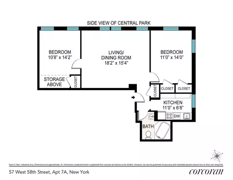 57 W 58th St #7A, New York, NY 10019