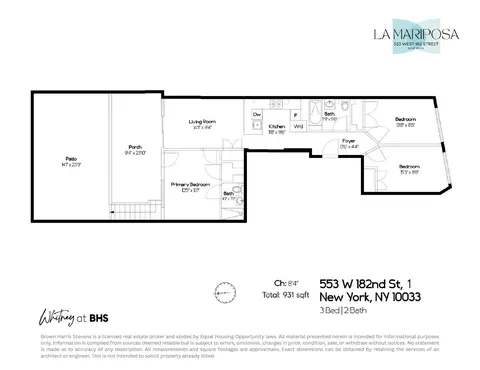 553 W 182nd St #1, New York, NY 10033