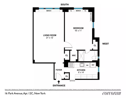 16 Park Ave #12C, New York, NY 10016