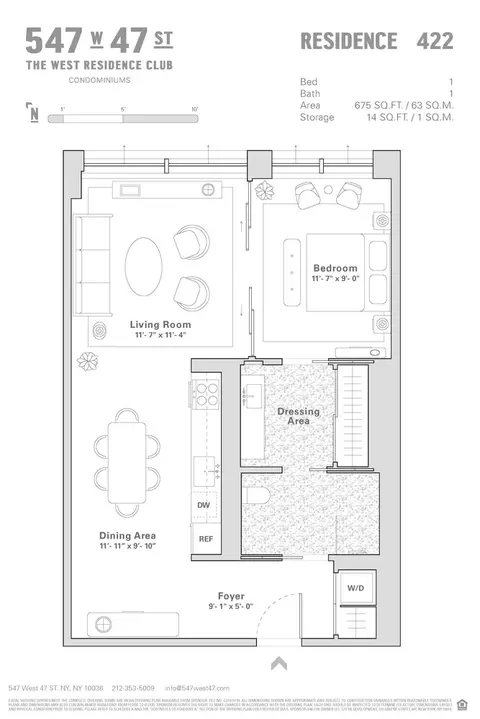 547 W 47th St #422, New York, NY 10036