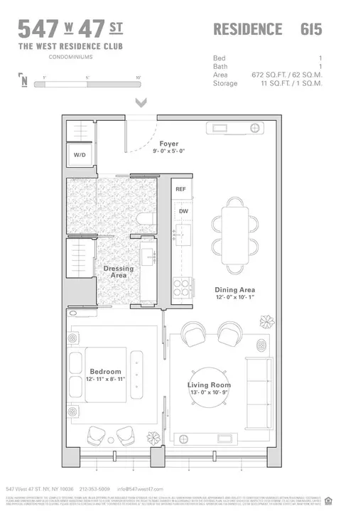 547 W 47th St #615, New York, NY 10036