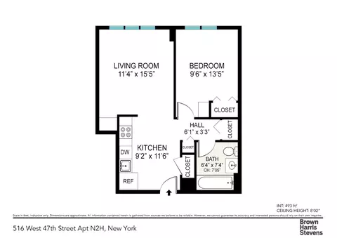 516 W 47th St #N2H, New York, NY 10036