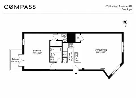 85 Hudson Ave #4B, Brooklyn, NY 11201