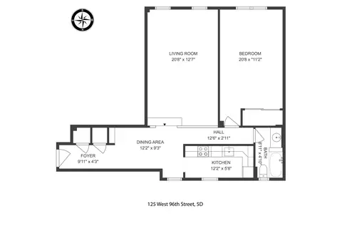 125 W 96th St #5D, New York, NY 10025