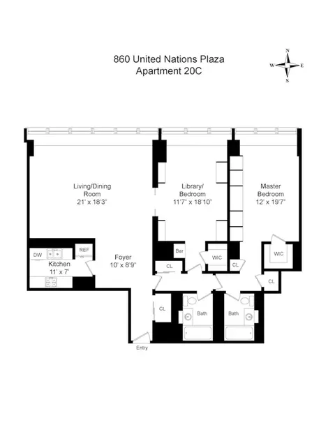 860 United Nations Plz #20C, New York, NY 10017