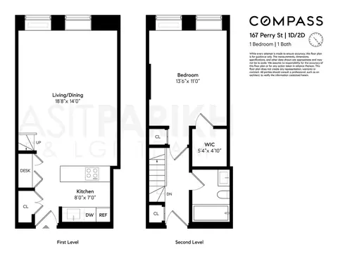 167 Perry St #1D/2D, New York, NY 10014