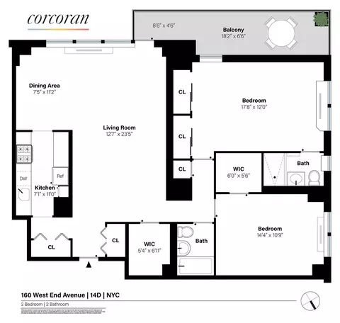 160 W End Ave #14D, New York, NY 10023