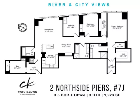 2 Northside Piers #7J, Brooklyn, NY 11249
