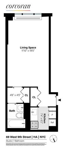 69 W 9th St #11A, New York, NY 10011