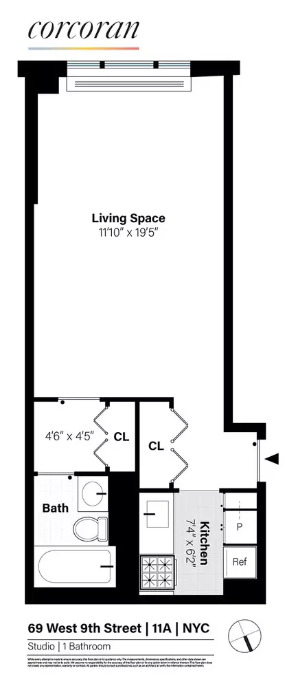 69 W 9th St #11A, New York, NY 10011