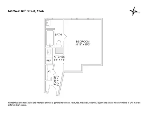 140 W 69th St #124A, New York, NY 10023