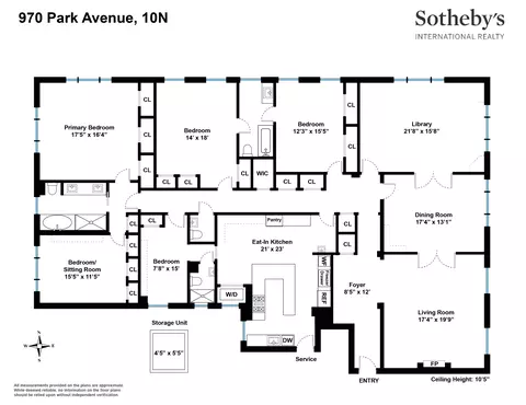 970 Park Ave #10N, New York, NY 10028