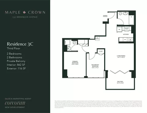 537 Brooklyn Ave #3C, Brooklyn, NY 11225