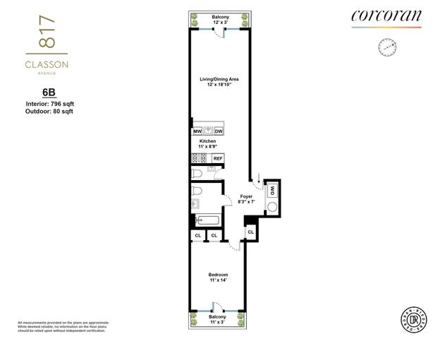 817 Classon Ave #6B, Brooklyn, NY 11238
