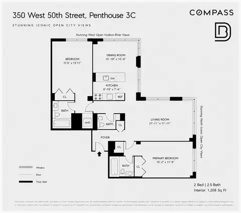 350 W 50th St #PH3C, New York, NY 10019
