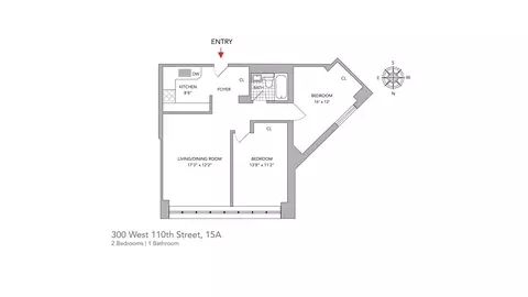 300 W 110th St #15A, New York City, NY 10025