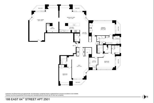 188 E 64th St #2501, New York, NY 10065