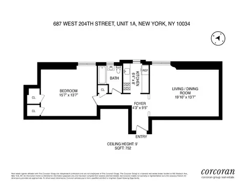 687 W 204th St #1A, New York, NY 10034
