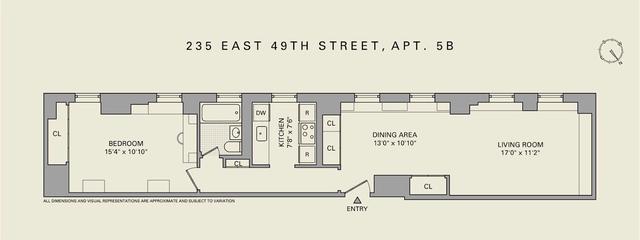 235 E 49th St #5B, New York, NY 10017