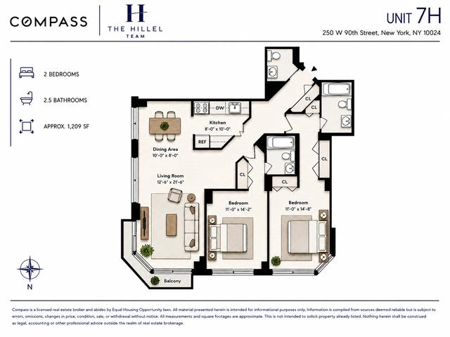 250 W 90th St #7H, New York, NY 10024