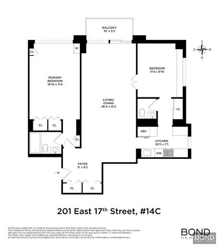 201 E 17th St #14C, New York, NY 10003