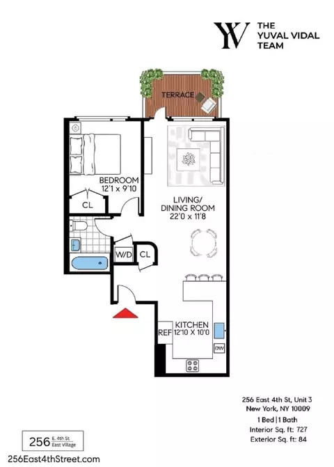256 E 4th St #3, New York, NY 10009