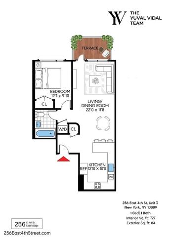 256 E 4th St #3, New York, NY 10009