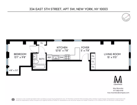 334 E 5th St #5W, New York, NY 10003