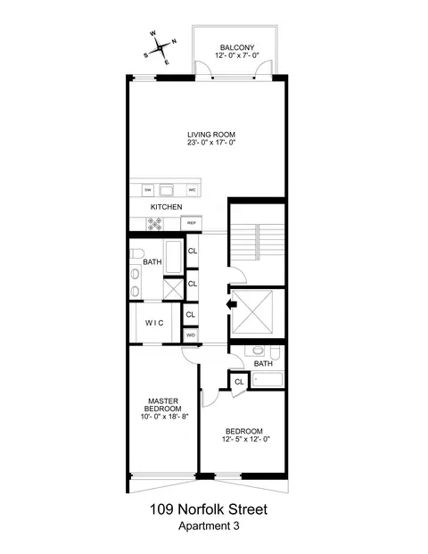 109 Norfolk St #3, New York, NY 10002