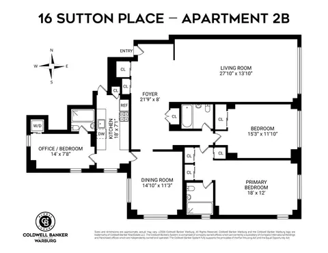 16 Sutton Pl #2B, New York, NY 10022