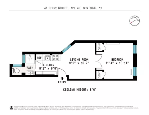 41 Perry St #4C, New York, NY 10014