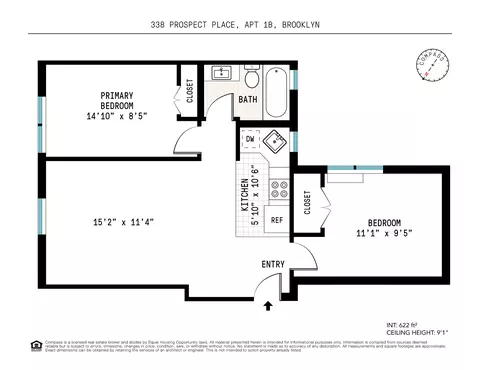 338 Prospect Pl #1B, Brooklyn, NY 11238