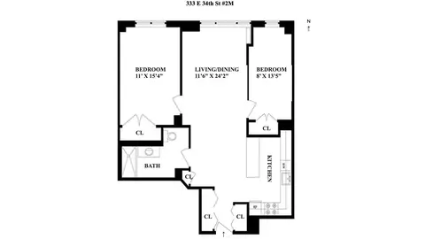 333 E 34th St #2M, New York, NY 10016