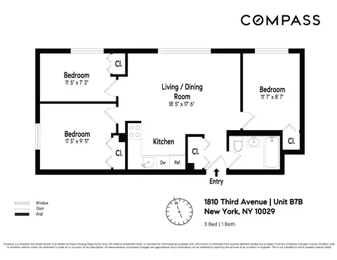 1810 3rd Ave #B7B, New York City, NY 10029
