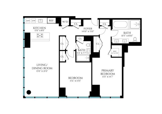 460 W 42nd St #PENTHOUSE 1J, New York, NY 10036