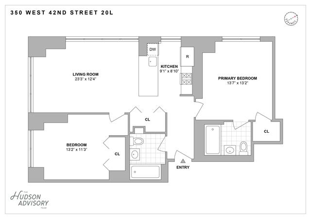 350 W 42nd St #20L, New York, NY 10036