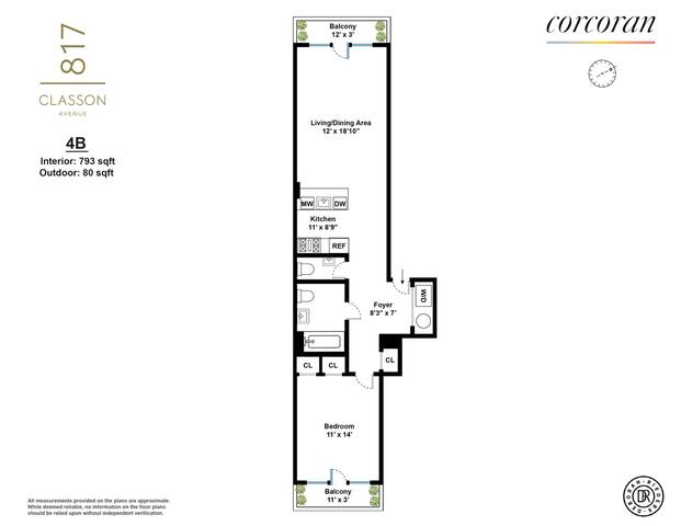 817 Classon Ave #4B, Brooklyn, NY 11238