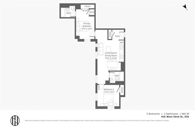 416 W 52nd St #525, New York, NY 10019