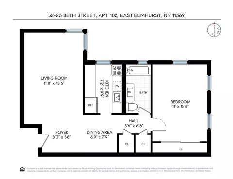 32-23 88th St #102, East Elmhurst, NY 11369