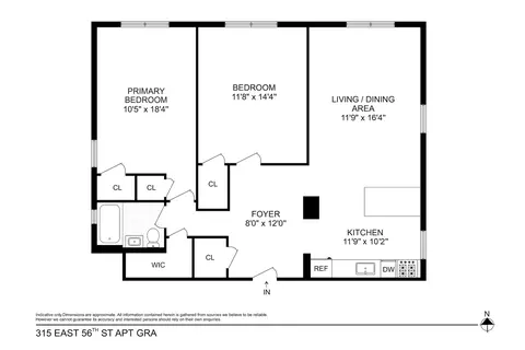 315 E 56th St #GRA, New York, NY 10022