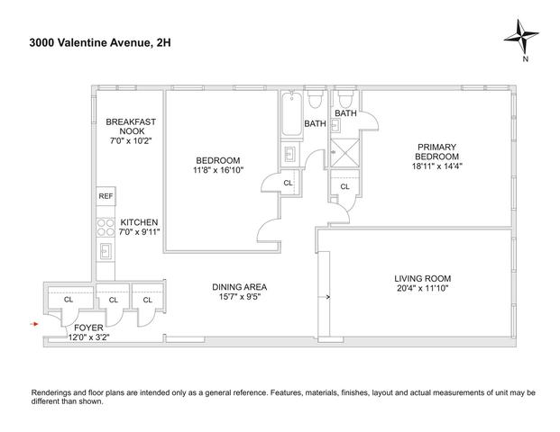 3000 Valentine Ave #2H, New York City, NY 10458