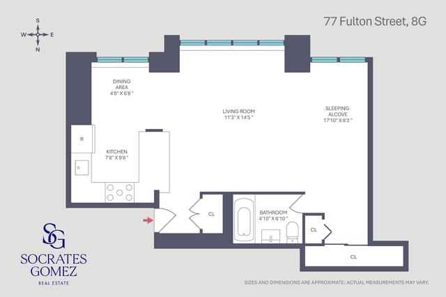 77 Fulton St #8-G, New York, NY 10038