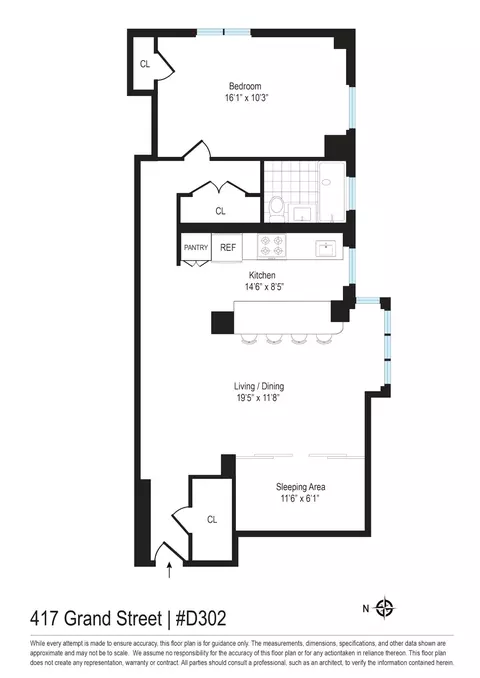 417 Grand St #D302, New York, NY 10002