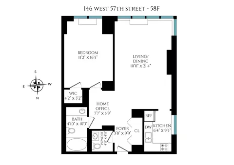 146 W 57th St #58F, New York, NY 10019