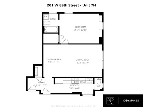 201 W 89th St #7H, New York, NY 10024