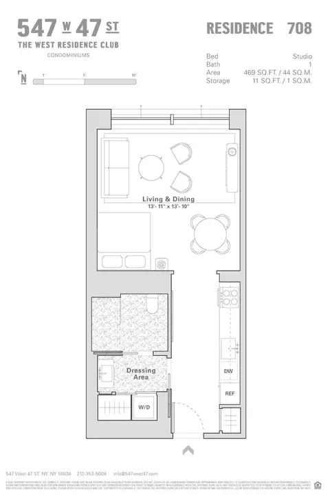 547 W 47th St #708, New York, NY 10036