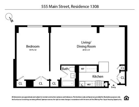 555 Main St #1308, New York, NY 10044
