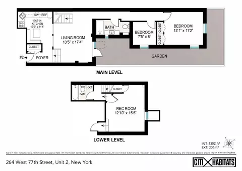 264 W 77th St #2, New York, NY 10024