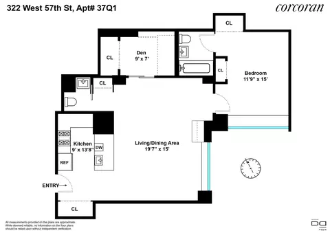 322 W 57th St #37Q, New York, NY 10019